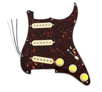 Electric Guitar Pickguard Loaded Pickguard With Vintage Style Alnico 5 Single Coil Pickups Set For FD For ST Electric Guita(Brown Tortoise Shell)