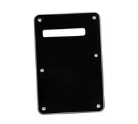 Electric Guitar Pickguard Music Lovers 6 Holes Standard Electric Guitar Back Plate Cavity Cover Pickguard ST Modern Style(Black 3ply)