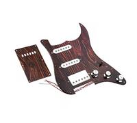 Electric Guitar Pickguard Pickup 1pc Prewired Pickguard SSH Loaded Pickguard With Alnico 5 Pickups Set And Back Plate For Electric Guitar Rosewood Grain