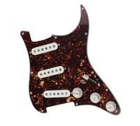 Electric Guitar Pickguard Pickup 7-Way Loaded Pickguard Guitar Pickups SSS Single Coils Alnico 5 Wiring White Pickup(L)