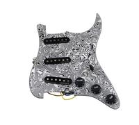 Electric guitar pickguard pickup 7-Way type fully loaded Prewired Pickguard SSS Ainico 5 Single coil Pickups Set for And Electric guitar (Color : 22)