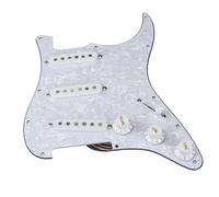 Electric Guitar Pickguard Pickup Alnico 5 Loaded Pickguard SSS Prewired Guitar Pickguard Staggered Single Coil Pickups 50/50/52mm For FD ST Guitar(C)