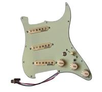 Electric Guitar Pickguard Pickup Alnico 5 Pickups SSS Loaded Guitar Pickguard Multifunction Silent Converter Yellow Set For ST Guitar