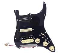Electric Guitar Pickguard Pickup Guitar Prewired Loaded Pickguard Coil Splittin SSH Alnico 5 Humbucker Pickups For ST Electric Guitars Replacement Parts(Black)