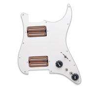 Electric Guitar Pickguard Pickup HH-coil Splitting Electric Guitar Pickguard Two Blade Style 15K With Two Humbucker Loaded Prewired Scratchplate Pickup(F)