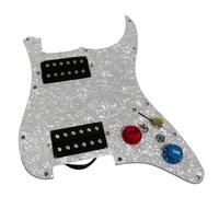 Electric Guitar Pickguard Pickup HH Prewired Loaded Guitar Pickguard Set Multifunction And Humbucker Converter Pickups Wiring Harness Colorful Knobs