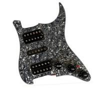 Electric Guitar Pickguard Pickup HSH Loaded Prewired St Pickguard 3Ply 11 Hole Black Ainico 5 Humbucker Pickups Coil Splitting Converter For FD ST