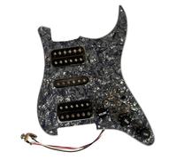Electric Guitar Pickguard Pickup HSH Loaded Prewired St Pickguard 3Ply 11 Hole Black Ainico 5 Humbucker Pickups Coil Splitting Converter Multi For FD ST