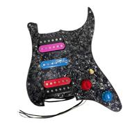 Electric Guitar Pickguard Pickup HSH Prewired Pickguard Set Loaded Single Coil Pickups 3-Ply Pick Guards Wiring Harness11 Mounting Holes Colorful Knobs