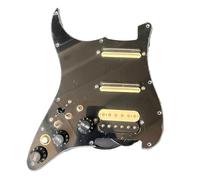 Electric Guitar Pickguard Pickup Left Handed Loaded SSH Pickguard Split Coil Mini Humbucker Pickups Kill Converter Output Mute Converter Guitar Parts(Black)