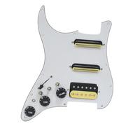 Electric Guitar Pickguard Pickup Left/Right Hand ST Guitar SSH-Coil Splitting Prewired Pickguard Two Mini Humbucker + One Humbucker 9K/9K/15K(B)