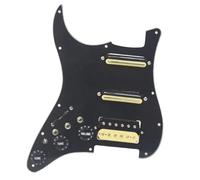 Electric Guitar Pickguard Pickup Left Right Hand ST Guitar SSH-Coil Splitting Prewired Pickguard Two Humbucker + One Humbucker9K/9K/15K With 3.5 Output(A)
