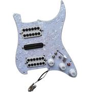 Electric Guitar Pickguard Pickup Loaded ST HSH Pickguard High Output Mini Humbucker Pickups Multi 4 Single Cut Converter 20 Tones Electric Guitar Parts(B)