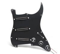 Electric Guitar Pickguard Pickup Multi Colour SSS Prewired Guitar Pickguard Mini Humbucker Electric Guitar 9K/9K/9K Loaded Prewired For ST Style Guitar(Black-BK)