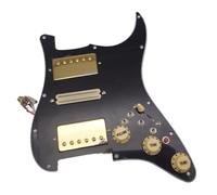 Electric Guitar Pickguard Pickup Prewired Loaded Pickguard W/Coil Splitting HSH Ainico 5 Humbucker Pickup Set For ST Electric Guitars Replacement Parts