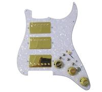 Electric Guitar Pickguard Pickup Prewired Loaded Pickguard With Kill Converter Coil Split Alnico 5 Humbucker Pickups 11 Hole For Strat Guitar(D)