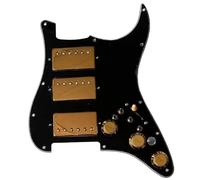 Electric Guitar Pickguard Pickup Prewired Loaded Pickguard With Kill Converter Coil Split Alnico 5 Humbucker Pickups 11 Hole For Guitar(B)