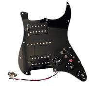 Electric Guitar Pickguard Pickup Prewired Loaded ST Pickguard With HSH Black Humbucker Alnico V Pickups Set Coil Splitting Converter