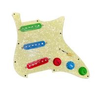 Electric Guitar Pickguard Pickup Prewired SSS Pickguard Set Loaded Single Coil Pickup Preloaded 5-way Converter Wiring HarnessGuitar Parts Accessories