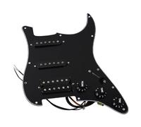 Electric Guitar Pickguard Pickup Professional Alnico 5 SSH Prewired Electric Guitar Pickguard SSH Loaded ST Guitar Parts(Black)