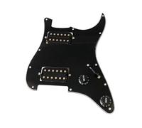 electric Guitar Pickguard pickup set 11 Hole Loaded Prewired Guitar Pickguard Guard Plate WithPickups For Guitar Strings Parts And Installation Tool Set(Black)
