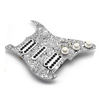 electric Guitar Pickguard pickup set 1Set Black White Zebra Color 3-ply HSH Loaded Prewired Pickup Pickguard For ST Guitar Replacement