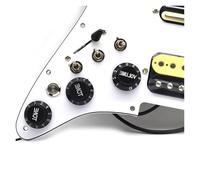 electric Guitar Pickguard pickup set 1Set SSH Guitar Pickguard Wiring Loaded Prewired + Silence Converter ST Guitar Double Coil Pickup 12Color(White with switch)