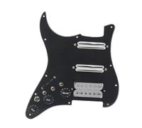 electric Guitar Pickguard pickup set 1Set SSH Guitar Pickguard Wiring Loaded Prewired + Silence Converter ST Guitar Double Coil Pickup 12Color(Pickup Black-White Pickup)