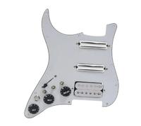 electric Guitar Pickguard pickup set 1Set SSH Guitar Pickguard Wiring Loaded Prewired + Silence Converter ST Guitar Double Coil Pickup 12Color(Black-Cream pickup)