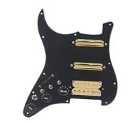 electric Guitar Pickguard pickup set 1Set SSH Guitar Pickguard Wiring Loaded Prewired + Silence Converter ST Guitar Double Coil Pickup 12Color(White-White pickup)