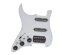 electric Guitar Pickguard pickup set 1Set SSH Guitar Pickguard Wiring Loaded Prewired + Silence Converter ST Guitar Double Coil Pickup 12Color(White-black)