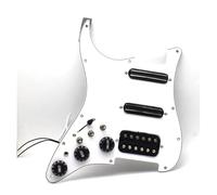 electric Guitar Pickguard pickup set 1Set SSH Guitar Pickguard Wiring Loaded Prewired + Silence Converter ST Guitar Double Coil Pickup 12Color(WH w BK w 3.5 jack)