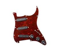 electric Guitar Pickguard pickup set 2 SSS Prewired ST Pickguard 3 Single Coil Pickups Loaded Guitar Pickguard With Black White Pickup(Red turtle shell)