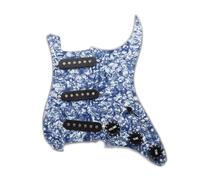 electric Guitar Pickguard pickup set 2 SSS Prewired ST Pickguard 3 Single Coil Pickups Loaded Guitar Pickguard With Black White Pickup(Grey pearl w black)