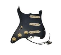 electric Guitar Pickguard pickup set 5 Pickups Guitar Pickups SSS Single Coil Guitar Pickups Loaded Prewired Pickguard Guitar Parts Replace(Black)