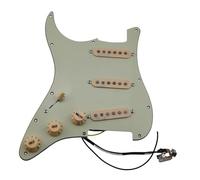 electric Guitar Pickguard pickup set 5 Pickups Guitar Pickups SSS Single Coil Guitar Pickups Loaded Prewired Pickguard Guitar Parts Replace(Green)