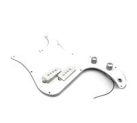 electric Guitar Pickguard pickup set Bass Prewired Loaded Pickguard Pickup For Bass Guitar 3 Ply PB Pickups Black White Guitar Parts(White)