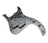 electric Guitar Pickguard pickup set Bass Prewired Loaded Pickguard Plate With Pickup For 4 String P Bass Black Red Pearl(Black Pearl)