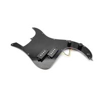 electric Guitar Pickguard pickup set Black White Bass Prewired Loaded Pickguard Pickup For Bass Guitar 3 Ply PB Pickups Guitar Parts(Black)