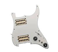 electric Guitar Pickguard pickup set Guitar Pickguard With HH Humbucker Coil Splitting Pickguard HH Guitar Pickguard Loaded Prewired Scratchplate(Yellow Pickup)