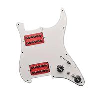 electric Guitar Pickguard pickup set Guitar Pickguard With HH Humbucker Coil Splitting Pickguard HH Guitar Pickguard Loaded Prewired Scratchplate(Red Pickup)