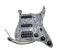 electric Guitar Pickguard pickup set Guitar Pickups Guitar Pickups 5 SSH Style 7-Way Type Fully Loaded Pickguard(Pearl black)