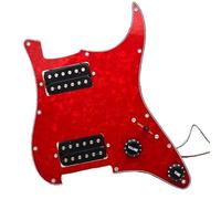 electric Guitar Pickguard pickup set HH Guitar Pickguard And Two Black Humbucker Loaded Prewired Scratchplate Assembly Multi Color(Red Pearl)