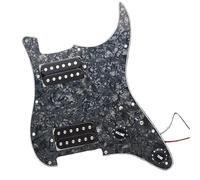 electric Guitar Pickguard pickup set HH Guitar Pickguard And Two Black Humbucker Loaded Prewired Scratchplate Assembly Multi Color(Black Pearl)