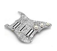 electric Guitar Pickguard pickup set HSH 3-ply Guitar Pickguard Humbucker Pickup With Single Cut Converter Umbrella Screw Prewired Scratchplate Assembly(Zebra color)