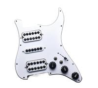 electric Guitar Pickguard pickup set HSH 3-ply Guitar Pickguard Humbucker Pickup With Single Cut Converter Umbrella Screw Prewired Scratchplate Assembly(White)