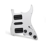 electric Guitar Pickguard pickup set HSH Pickguard Circuits Guitar Pickguard HSH Loaded Prewired Scratchplate Assembly Black/White(Pickup White-Black)