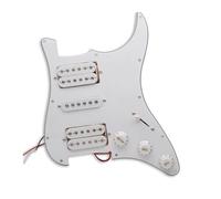 electric Guitar Pickguard pickup set Materials Are Environmentally HSH Pickguard Circuits Guitar Pickguard HSH Loaded Prewired Scratchplate Assembly(White-White Pickup)