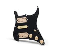 electric Guitar Pickguard pickup set Materials Are Environmentally HSH Pickguard Circuits Guitar Pickguard HSH Loaded Prewired Scratchplate Assembly(Black-Yellow Pickup)