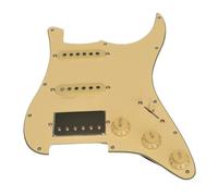 electric Guitar Pickguard pickup set Multi Colour SSS Prewired Guitar Pickguard Mini Humbucker Guitar 9K/9K/9K Loaded Prewired For ST Style Guitar(Vintage White)